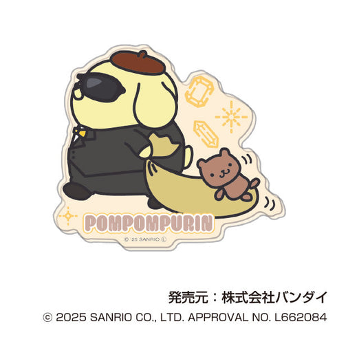 『サンリオキャラクターズ』アクリルステッカー まねっこーで スパイVer.【BOX】